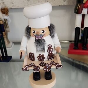 Wooden Chef Figurine with Brown Accents